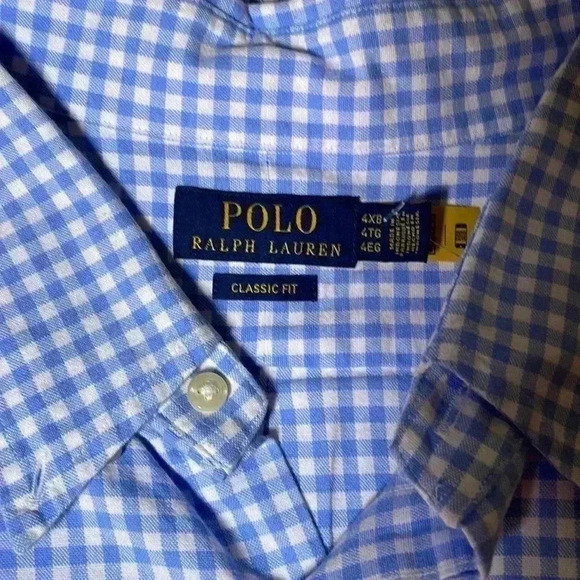 Polo Ralph Lauren Big & Tall Gingham Oxford Shirt sz 4XL - Picture 2 of 12